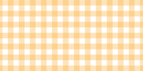 orange gingham or vichy pattern. Autumn or Thanksgiving day textile print for tabletop, picnic blanket, basket napkin, shirt or handkerchief. Cotton, linen or flannel design.