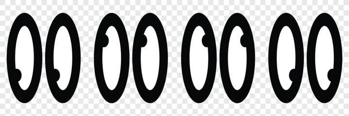 Eyes look icon. Sideways glance icon. Two eyes emoji vector. anime eyes movements side to side. Hand-Drawn Eyes Blink. Big eyes icon, look or glance sign, eye expression. cartoon eyes set