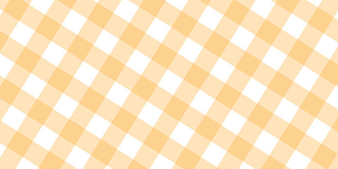 orange gingham or vichy pattern. Autumn or Thanksgiving day textile print for tabletop, picnic blanket, basket napkin, shirt or handkerchief. Cotton, linen or flannel design.