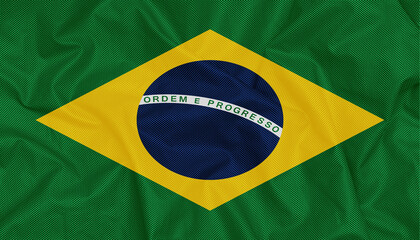 Grey Abstract Dark Holographic Fabric Texture Background Overlay  Brazil Flag