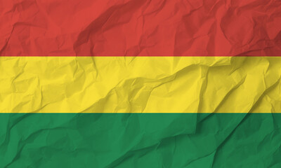 White Crumpled Paper Texture Background Generative Ai Bolivia  Flag