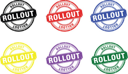 Obraz premium Rollout stamp vector illustration design graphic element