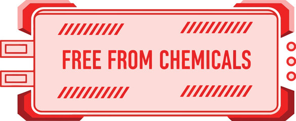 Free from chemicals product label design vector template art