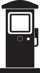 Parking Meter Silhouette Black Vector Art for Retro City Projects