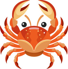 red crab on white background