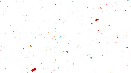 Colorful Confetti Falling Isolated PNG. Party Celebration Confetti Transparent. Confetti partical isolated background. 3d 