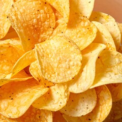 Pile of seasoned potato chips