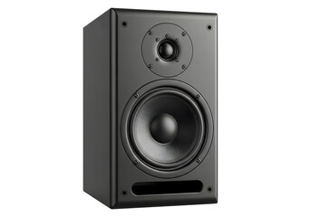 Black Audio Speaker on Transparent Background
