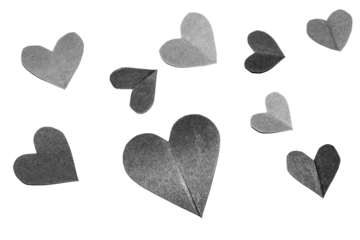 Love hearts for valentines or weddings transparent overlay texture