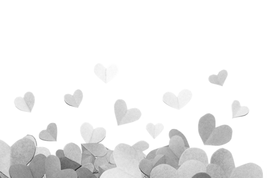 Love hearts for valentines or weddings transparent overlay texture