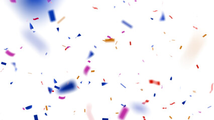 Colorful Confetti Falling Isolated PNG. Party Celebration Confetti Transparent. Confetti partical isolated background. 3d 