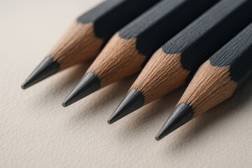 Row of sharpened pencils