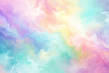 Dreamy Pastel Abstract Background with Delicate Watercolor Texture and Soft Colors