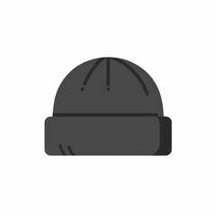 Simple Flat Illustration Beanie Hat Warm Clothing Winter Fashion Style