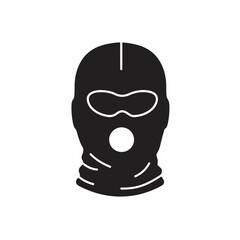 Simple Bold Balaclava Headwear Graphic Silhouette Element Shape Icon