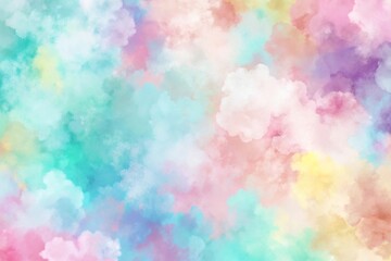 Dreamy watercolor pastel background with abstract clouds and soft colors
