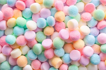 Pastel Colored Candy Drops Background Sweet Sugar Confection Delight
