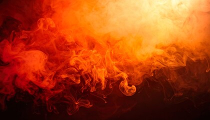 Fototapeta premium Halloween gradient background with black red and orange wrapped in smoky fog atmosphere