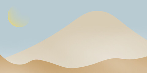 Creative minimalist modern paint and line art print. Abstract ocean wave and mountain contemporary aesthetic backgrounds landscapes.