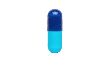 Isolated dark-blue and light-blue capsule, pharmaceutical product used for treatment, medicine