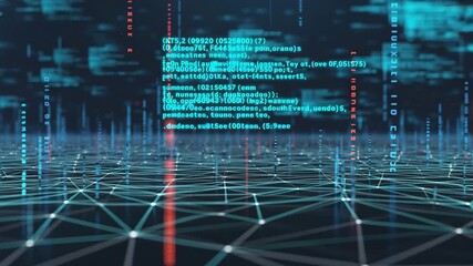Digital Network's Code: A mesmerizing display of interconnected data streams and intricate code cascades across a luminous digital landscape, hinting at the boundless possibilities of technology. - Powered by Adobe