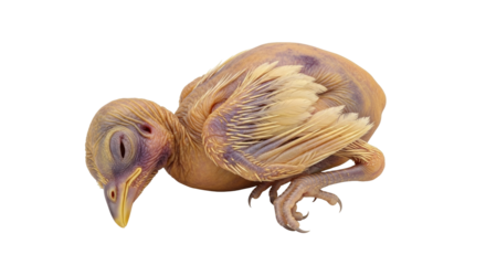 Isolated baby bird fledgling, vulnerable young animal needing care, wildlife conservation