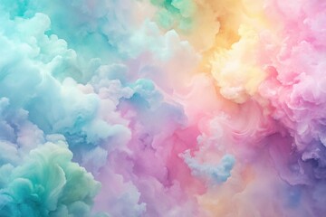 Fototapeta premium Abstract dreamy pastel clouds background with ethereal and soft colors