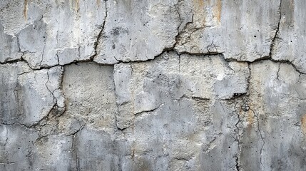 Cracked Concrete Wall Surface with Subtle Weathering Effects