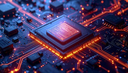 Detailed computer chip