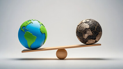 Earth Day environmental concept Earth balance public welfare promotional poster background