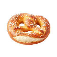 Delicious Baked Pretzel with Salt Crystals PNG Set Transparent Background