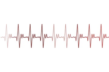 Heartbeat rhythm in shades of red represents health, life, and vitality, perfect for medical, wellness, or technology brands seeking a strong visual impact