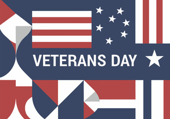 Veterans Day United States Flag Background Illustration Graphic With Stars And Stripes