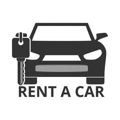 Rent a car icon isolated on transparent background