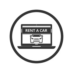 Rent a car icon isolated on transparent background