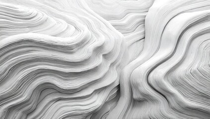 Obraz premium Abstract layered folds of white material