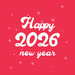 A festive vector New Year's card featuring elegant greetings and delicate snowflakes. This charming design is perfect for sending holiday wishes or using as a digital banner or invitation.