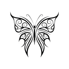 Abstract Fantasy Butterfly Tattoo Illustration