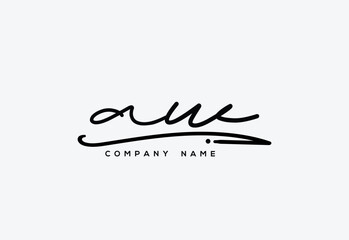 AW Luxury Elegant Signature Style Cursive Script Logo Design for Branding and Identity.