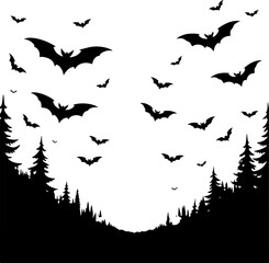 Naklejka premium Night of the Bats