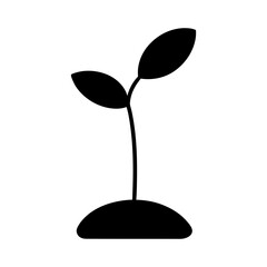 Lentil Sprout Silhouette Vector Design
