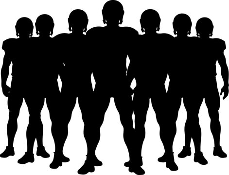 American Football Warriors: Fearless on the Field" group Man Bector Bundle