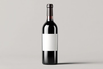 Fototapeta premium Red wine bottle, blank label