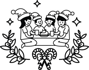 They are smiling and enjoying a meal together