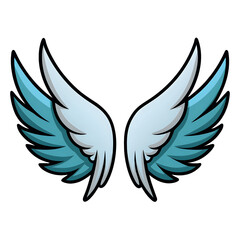 Obraz premium wings of peace ,illustration isolated on transparent, png