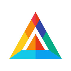 Modern Colorful Triangle Pattern Vector for Logo Design