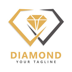 Fototapeta premium Diamond logo design vector template