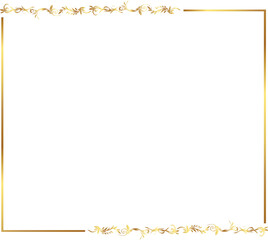 frame with leaves gold border Golden Border Warm Color Frame	
