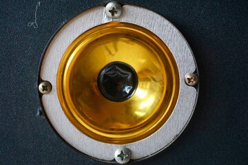 close up of a loudspeaker