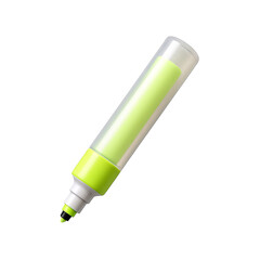 Neon Highlighter Marker Icon — Isometric PNG

